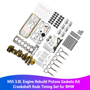 2009-2019 BMW 3.0L Engine Rebuild Pistons Gaskets Kit Crankshaft Rods Timing N55 Generic