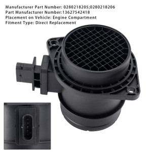2007-2010 Mini Cooper/ Clubman/ S Engine/ S Clubman Mass Air Flow Meter Sensor 0280218205 Generic