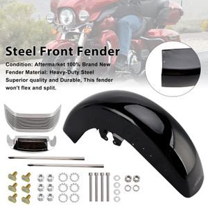 2014- later Harley-Davidson Tri Glide Ultra Classic - FLHTCUTG Steel Front Fender Smoke Generic