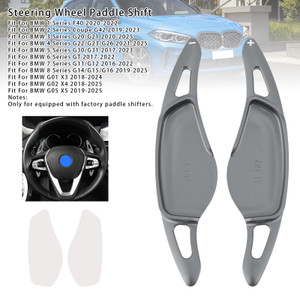 2018-2025 BMW M5 M8 X5M X3M Z4 Steering Wheel Paddle Shifter Extensions Aluminium Grey Generic