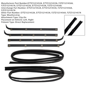 1987-1997 Ford F250 Truck Front 4PCS Door Window Seal Belt Weatherstrip + 2PCS Seal Kit Generic