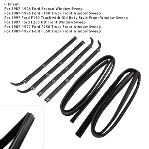 1987-1997 Ford F350 Truck Front 4PCS Door Window Seal Belt Weatherstrip + 2PCS Seal Kit Generic