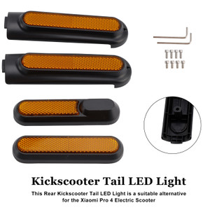 Set of 4 Scooter Side Covers with Rear Reflector for Xiaomi 4 Pro(1st Gen) Yellow