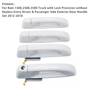 2012-2018 Ram 1500 2500 3500 4pcs Door Handles 1GH21GW7AF Generic