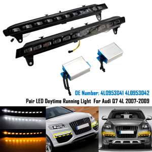 2007-2009 Audi Q7 2x LED Daytime Running Light 4L0953041 4L0953042 Generic