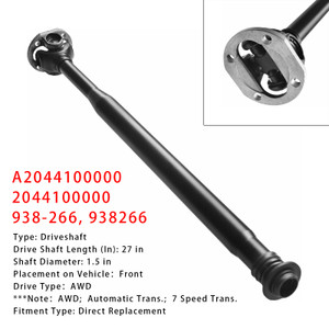 2015-2017 Mercedes-Benz C300 W205 L4 2.0L Front Side Front Driveshaft Prop Shaft 2044100000 Generic
