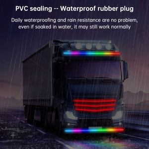 Truck Colorful Streamer Marquee LED Light Strips External With Remote Control 2.4m