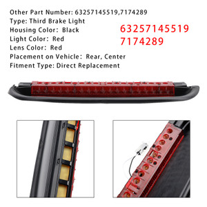 2006-2013 BMW 3 Series Coupe E92 3rd Brake Light Rear 63257145519 Black and Red Generic