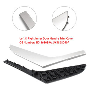 2009-2013 Volkswagen Golf MK6/ Golf GTI 2pcs Left & Right Inner Door Handle Trim Cover Silver Generic