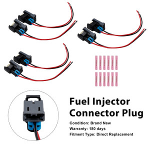6PCS Fuel Injector Connector Pigtail Plug Wiring Harness Fit Ford Fit Chevy