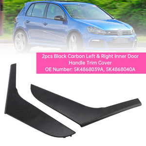 2009-2013 Volkswagen Golf GTI MK6 Left & Right Inner Door Handle Trim Cover 5K4868039A Black Generic