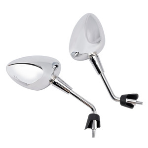 Chrome Mirror Set Shorty For Vespa GTS 125 300 HPE Sprint Primavera 50 125 150