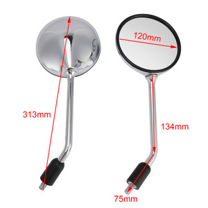 1979-1982 Honda CB750F CB750K CB750L CB900F 2 Chrome Mirrors M10 Generic