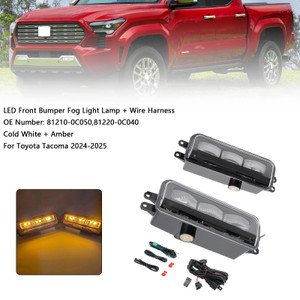 2024-2025 Toyota Tacoma LED Front Bumper Fog Light Lamp + Wire Harness 81210-0C050 Generic