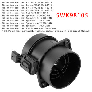 2005-2018 Mercedes W205 W176 GLC X253 CDI Mass Air Flow Meter Sensor 5WK98105 Generic