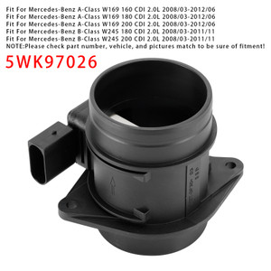 2008-2012 Mercedes-Benz A B W245 W169 Mass Air Flow Meter Sensor 5WK97026 Generic
