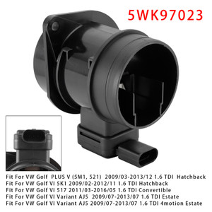 2009-2020 VW Beetle Caddy Golf Jetta Passat Polo Mass Air Flow Meter Sensor 5WK97023 Generic