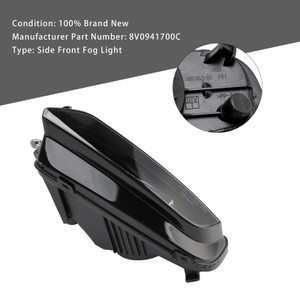2015-2016 Audi A3 Sportback Hatchback 1 Pcs Front Right Fog Light Lamps 8V0941700C Black Generic