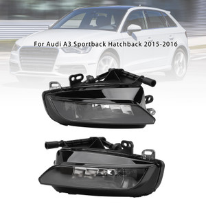 2015-2016 Audi A3 Sportback Hatchback 1 Pcs Front Left+Right Fog Light Lamps 8V0941699C 8V0941700C Black Generic
