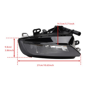 2015-2016 Audi A3 Sportback Hatchback 1 Pcs Front Left+Right Fog Light Lamps 8V0941699C 8V0941700C Black Generic