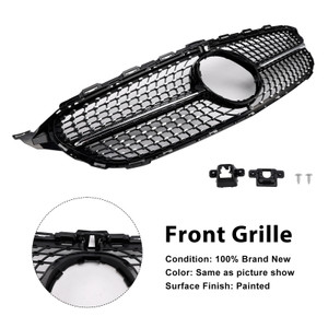 2015-2018 Benz C-Class W205 C250 C300 C400 Diamond Front Grille Generic