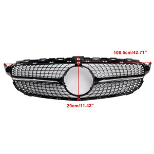 2015-2018 Benz C-Class W205 C250 C300 C400 Diamond Front Grille Generic