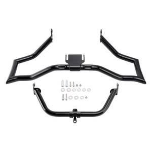 2014-2022 Touring Road Glide Engine Guard Crash Bar Frame Protector Bumper Steel Blackb Generic