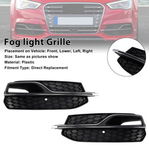 2013-2017 Audi S3 A3 2* Fog light Grille(Light+Right) 8V3807681L Generic