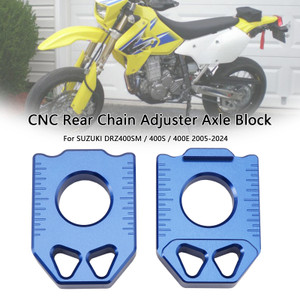 2005-2024 SUZUKI DRZ400SM/ 400S/ 400E CNC Rear Chain Adjuster Axle Block Blue Generic