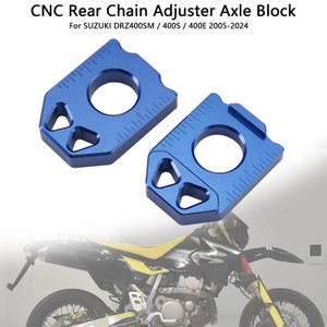 2005-2024 SUZUKI DRZ400SM/ 400S/ 400E CNC Rear Chain Adjuster Axle Block Blue Generic