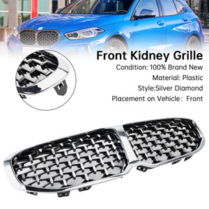 2019-2023 BMW 1 Series F40 Front Kidney Grille Silver Diamond Generic