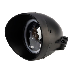 9-Bulbs Beam Headlight Fog Lamp Custom Fits Black For Racer Bobber Chopper
