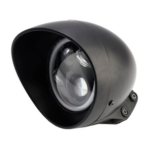 4-Bulbs Beam Headlight Fog Lamp Custom Fits Black For Racer Bobber Chopper