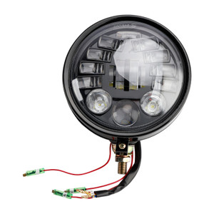 Multifunctional Beam Headlight Lamp Custom Black #82 For Racer Bobber Chopper