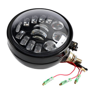 Multifunctional Beam Headlight Lamp Custom Black #82 For Racer Bobber Chopper