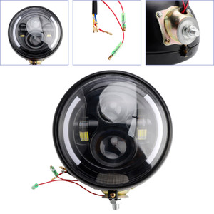 Multifunctional Beam Headlight Lamp Custom Black #84 For Racer Bobber Chopper
