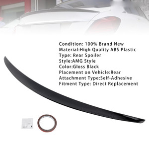 2016-2023 Mercedes Benz E Class W213 4 door Sedan Rear Spoiler Gloss Black Generic