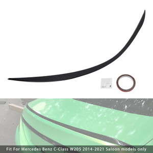 2014-2021 Mercedes Benz C-Class W205 Rear Spoiler Gloss Black Generic
