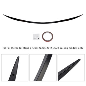 2014-2021 Mercedes Benz C-Class W205 Rear Spoiler Gloss Black Generic