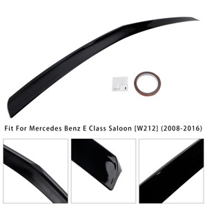2008-2016 Mercedes Benz E Class Saloon Rear Boot Spoiler W212 Gloss Black Generic