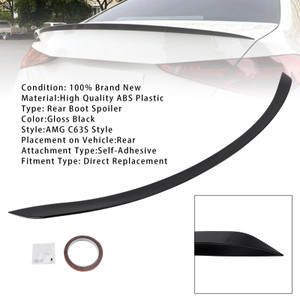 2021+ Mercedes Benz C Class W206 Saloon Rear Spoiler AMG C63 S Style Gloss Black Generic