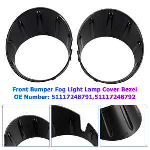 2009-2014 MINI Clubman R55 LCI Pair Front Bumper Fog Light Lamp Cover Bezel 51117248791 51117248792 Generic