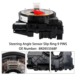 2014-2016 Audi A4 allroad Steering Angle Sensor Slip Ring 8K0953568F Black Generic