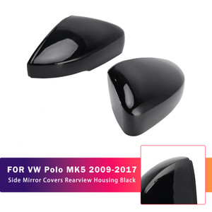 2009-2017 VW Polo MK5 1 Pair Side Mirror Covers Black Generic