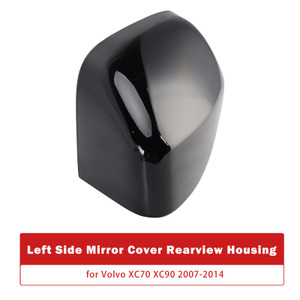 2007-2014 Volvo XC70 XC90 Left Side Mirror Cover Rearview Housing Black Generic