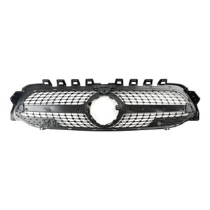 Diamond Front Bumper Grille Grill Fit Mercedes Benz A-Class W177 2019-2023 Black