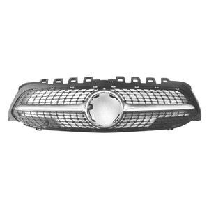 Diamond Front Bumper Grille Grill Fit Mercedes Benz A-Class W177 2019-2023 Black