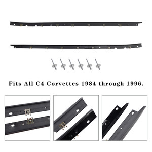 Driver + Passenger Sides Door Panel Outer Window Seals For Corvette 1984-1996