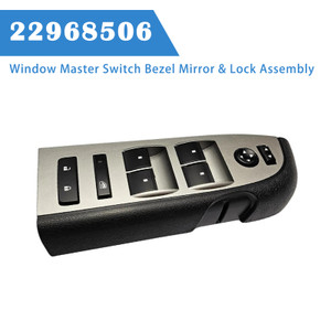 2010-2013 Chevrolet Silverado/ GMC Window Master Switch Bezel Mirror & Lock Assembly 22968506 Generic