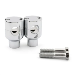 Universal 7/8" 22mm Motorcycle Bike Handlebar Handle Riser Mounting Clamp, Chrome
